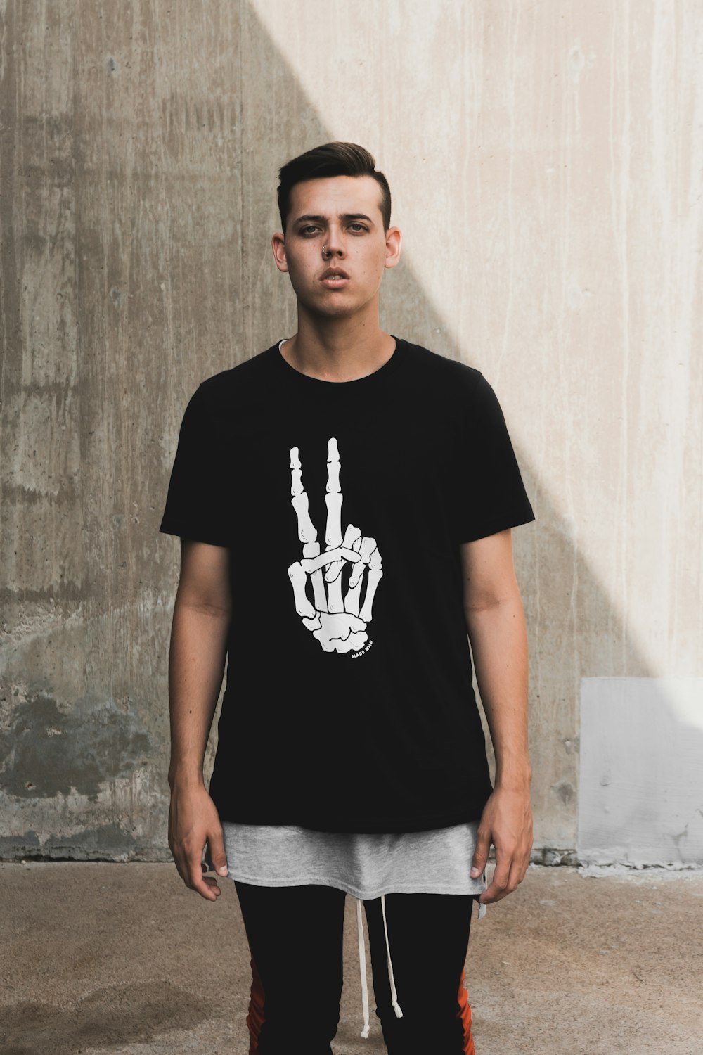 Man in premium white t-shirt